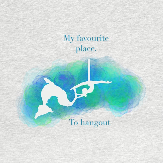 Aerial silks slogan, my favourite place to hang silhouette by DaretoDream